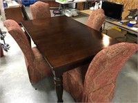 Cherry Dining Table W/ Chairs (42" X 70")