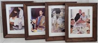 (4) Norman Rockwell Prints in Frames