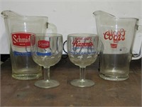 Glass Beer Pitchers & Chalice Glasses