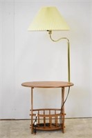 MAGAZINE TABLE WITH  LAMP - NEW FROM BOX