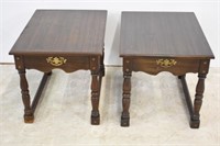 PAIR OF END TABLES    21" H X 21" X 20"