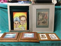 Lot frames and prints