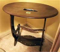 oval end table