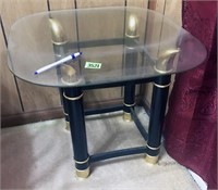 small glass top table