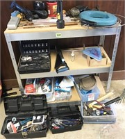 shelf, hardware, tools, copper pipe