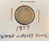 1877 Seated Liberty Dime