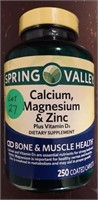 NEW OTC Spring Valley Calcium, Magnesium, & Zinc