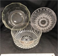 Glass serving bowls