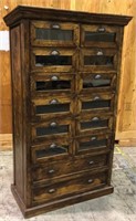 Chest with glass fronted drawers