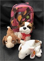 Beanie Babies in a little backpack