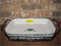 Dream Casserole Dish w/Metal Stand 13"x9"