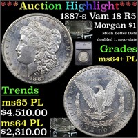 ***Auction Highlight*** 1887-s Morgan Dollar Vam 1
