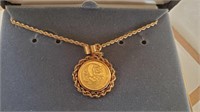 .999 Gold Coin Pendant W/ Chain