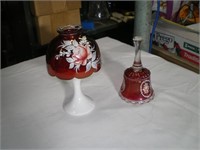 Westmoreland Glass Signed Mini-Lite & Bell