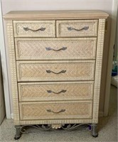 Wicker Fronted Chest Of Drawers