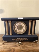 Vintage mantel clock with keys