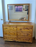 Cedar Dresser With Mirror