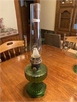 Aladdin green oil lamp