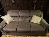 Lazy boy grayish couch and loveseat