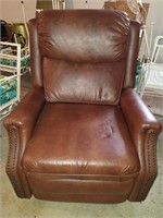 Brown Leather Rocker Chair - Burris Furniture