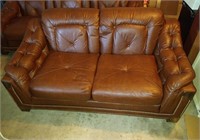 Brown Leather Love Seat Citations by Kroehler