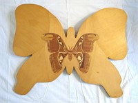 Wayne Ryan inlaid wood butterfly tilt table top