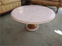 30" round marble top and base table