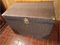 Rattan covered trunk