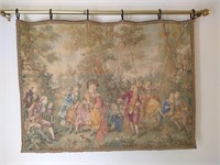 Colonial wall tapestry 36"x27" made in France