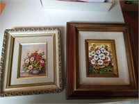 pr of small Margeret Stael oil paintings