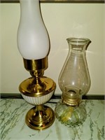 pr Oil lamps, 1 electrified