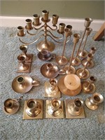 Lot of Brass candle holders