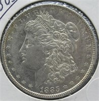 1885 Morgan Silver Dollar.