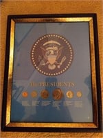 Framed The Presidential Coin display