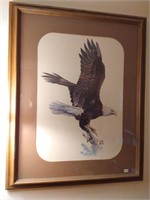Hugh Hirtle Eagle Print Framed