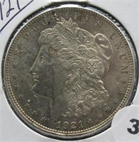 1921 Morgan Silver Dollar.