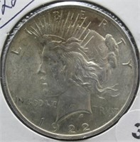 1922 Peace Silver Dollar.