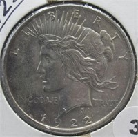 1922 Peace Silver Dollar.