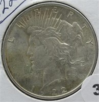 1922 Peace Silver Dollar.