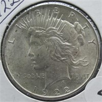 1922 Peace Silver Dollar.