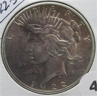 1922-S Peace Silver Dollar.