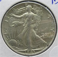 1943 Walking Liberty Silver Half Dollar.