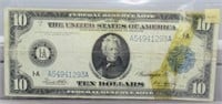 Series of 1914 $10 Federal Reserve Large Note.