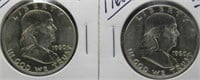 (2) 1930-D UNC Franklin Silver Half Dollars.