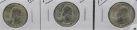 (3) 1949-D UNC Washington Silver Quarters.