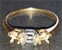fine 18k gold and platinum ring mount