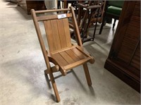 Child Size Folding Wood Chair