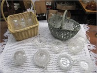 Clear Glass Wine Glasses & Candy Dishes