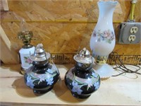 Lot of Oil & Electric Lamps