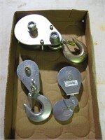 3pc Pulleys and Hooks (all new)